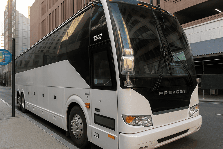 a Garden Grove Shuttle Bus Rentals coach bus