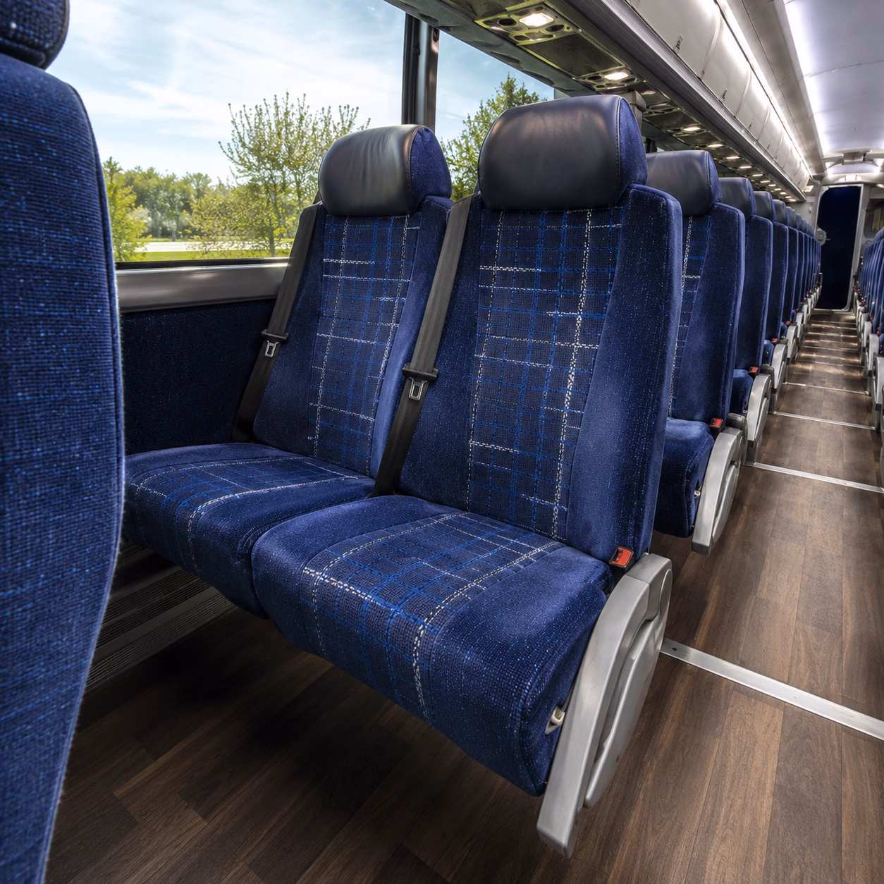 garden grove charter bus services interior